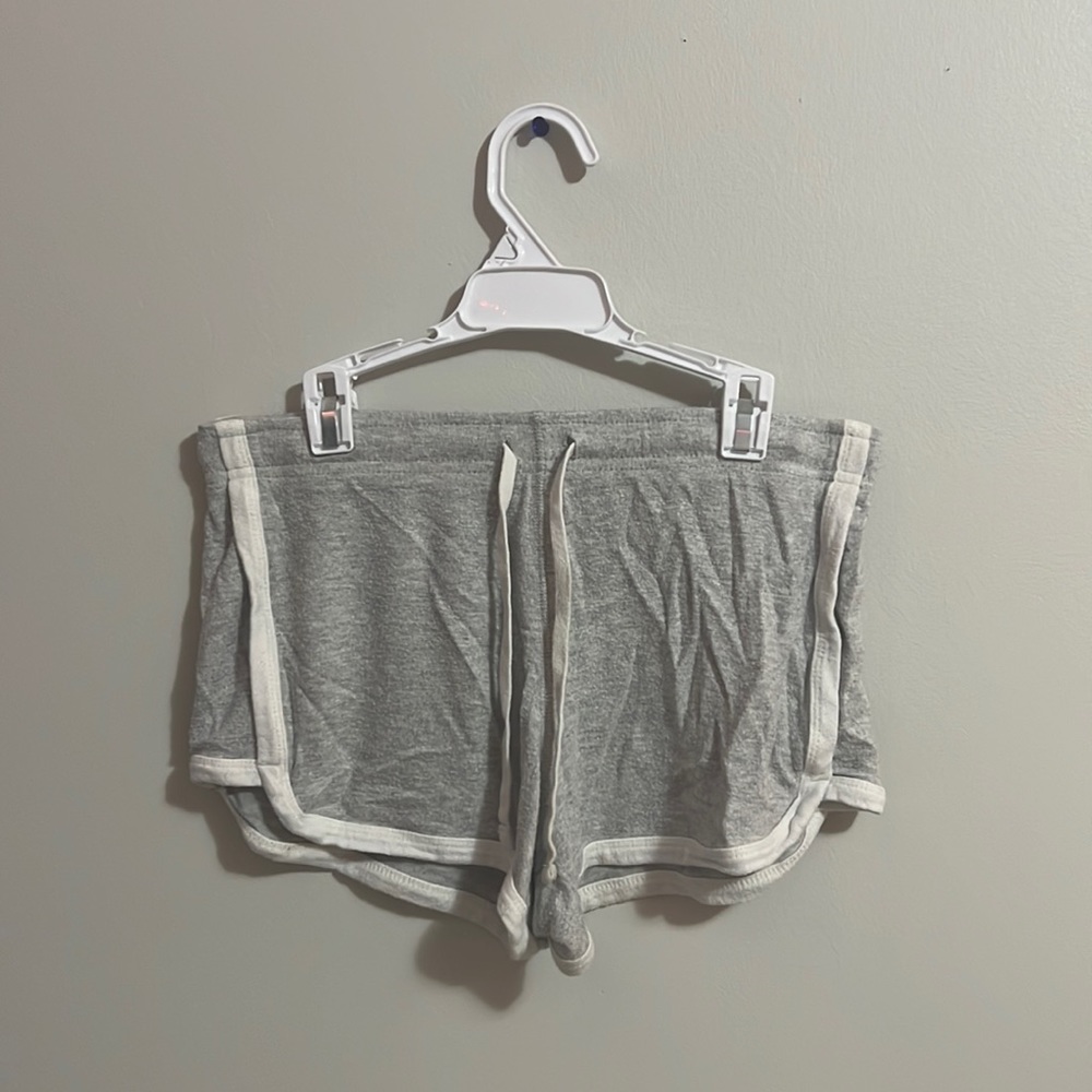 grey woman’s booty shorts, medium